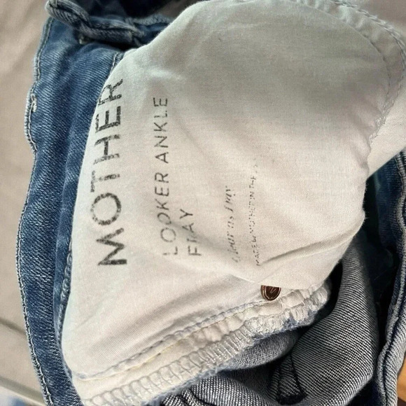 Mother Denim Looker Ankle Fray Jeans in Clear as Day Size 25 - Picture 8 of 12